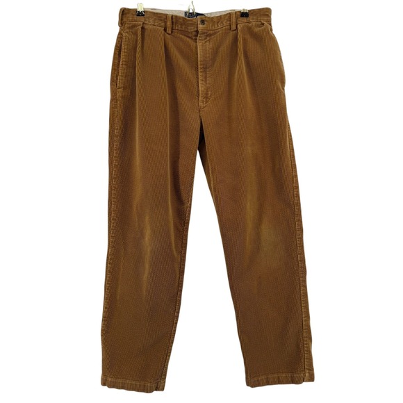 Polo Ralph Lauren Other - Vintage Polo Ralph Lauren Andrew‎ Pant Tan Brown Corduroy Trousers Mens 35x31
